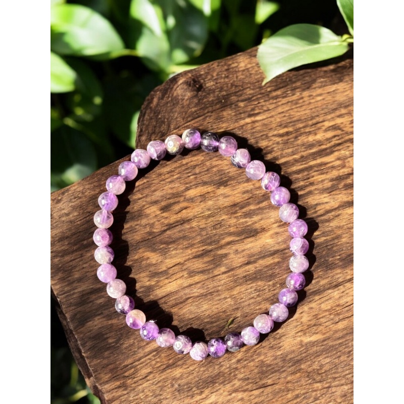 Bracelet en Améthyste de Zambie – Élévation & Sagesse - 6mm