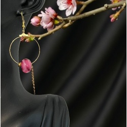 Boucles d’oreilles Nymphe – Nymphélys (Rose)