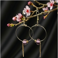 Boucles d’oreilles Nymphe – Nymphéia (Parme)