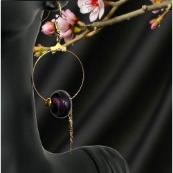 Boucles d’oreilles Nymphe – Nymphiris (Violette)