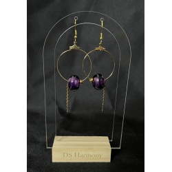 Boucles d’oreilles Nymphe – Nymphiris (Violette)